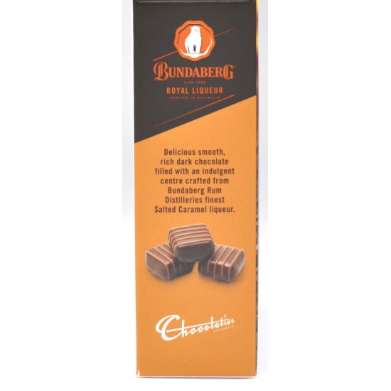Chocolatier Liqueur Chocolate - Bundaberg™ Salted Caramel Dark Chocolates (110 g)