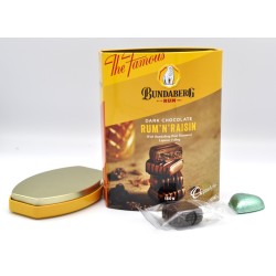Chocolatier Liqueur Chocolate - Bundaberg™ Rum ’N’ Raisin Dark Chocolates (130 g Tin)