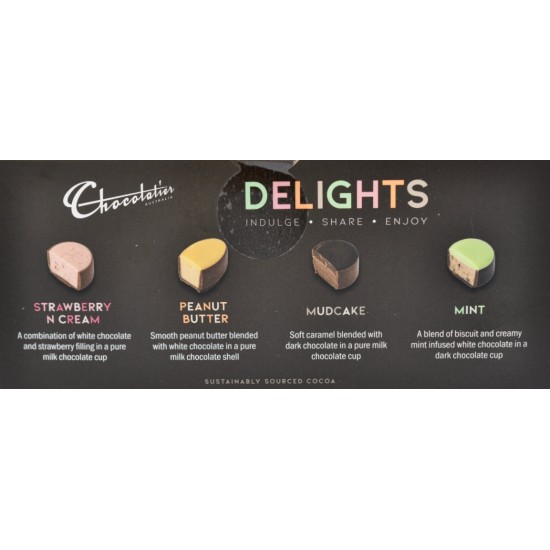 Chocolatier Delights - Four Flavour Milk and Dark Chocolate Assortment (80 g, 8 pieces)