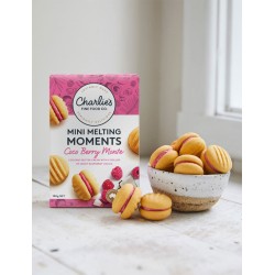 Charlie's Fine Food Co. Mini Melting Moments Biscuits - Coco Berry Monte (100 g)