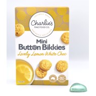 Charlie's Fine Food Co. Lovely Lemon White Choc Mini Button Bikkies (110 g)