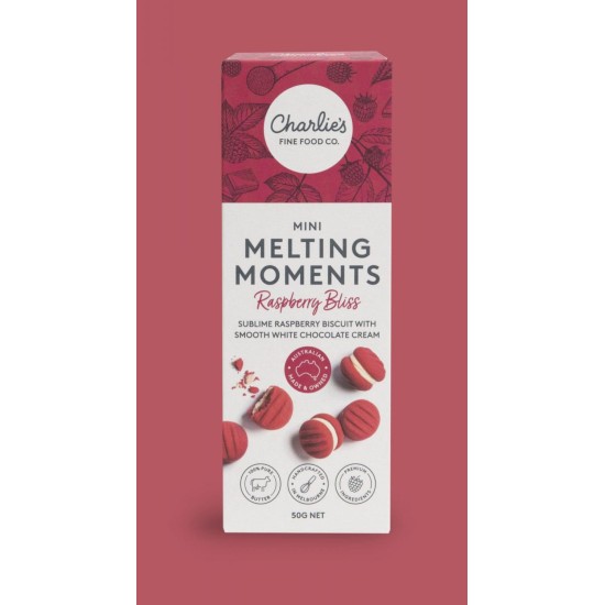 Charlie's Fine Food Co. Mini Melting Moments Biscuits - Raspberry Bliss (50 g)