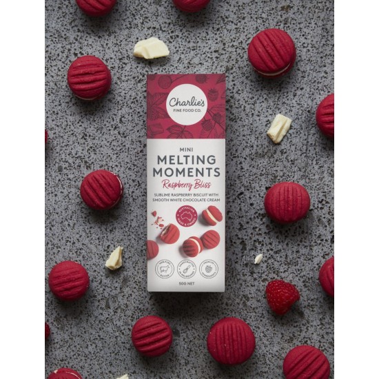 Charlie's Fine Food Co. Mini Melting Moments Biscuits - Raspberry Bliss (50 g)