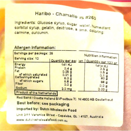 Dutch Marshmallows - Haribo Ruitspek Chamallows (Diamond-shaped, 260 g)