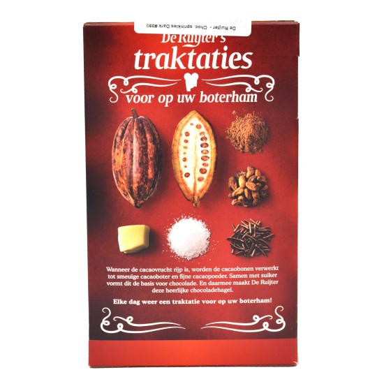 Dutch Dark Chocolate Sprinkles - De Ruijter Chocolade Hagel Puur (390 g)