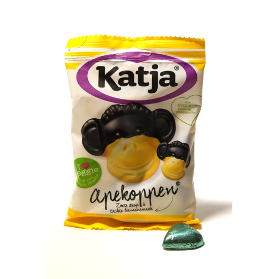 Dutch Monkey Shaped Banana and Liquorice Sweets - Katja Apekoppen (125g)