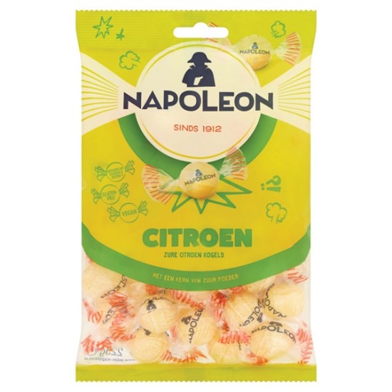 Dutch Sour Lemon Balls - Napoleon Citroen Kogels (225 g)