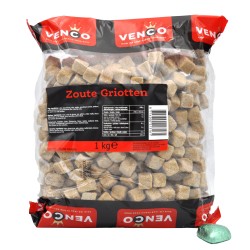 Dutch Sugar Coated Salmiak Liquorice Cubes - Venco Zoute Griotten (1 kg)