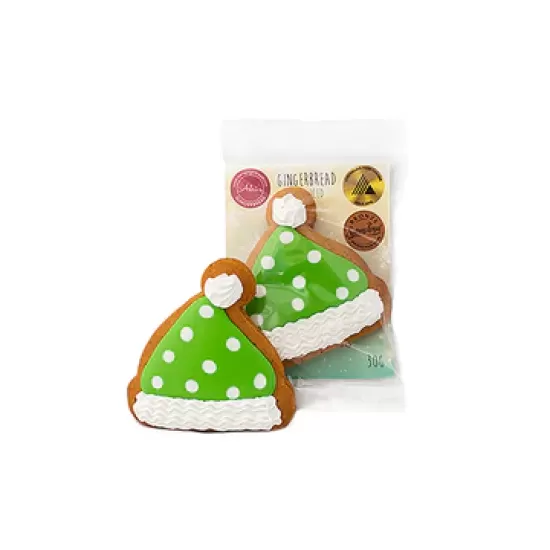 Gingerbread Santa's Elf Hat (Green & White) 30g